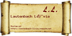 Lautenbach Lívia névjegykártya